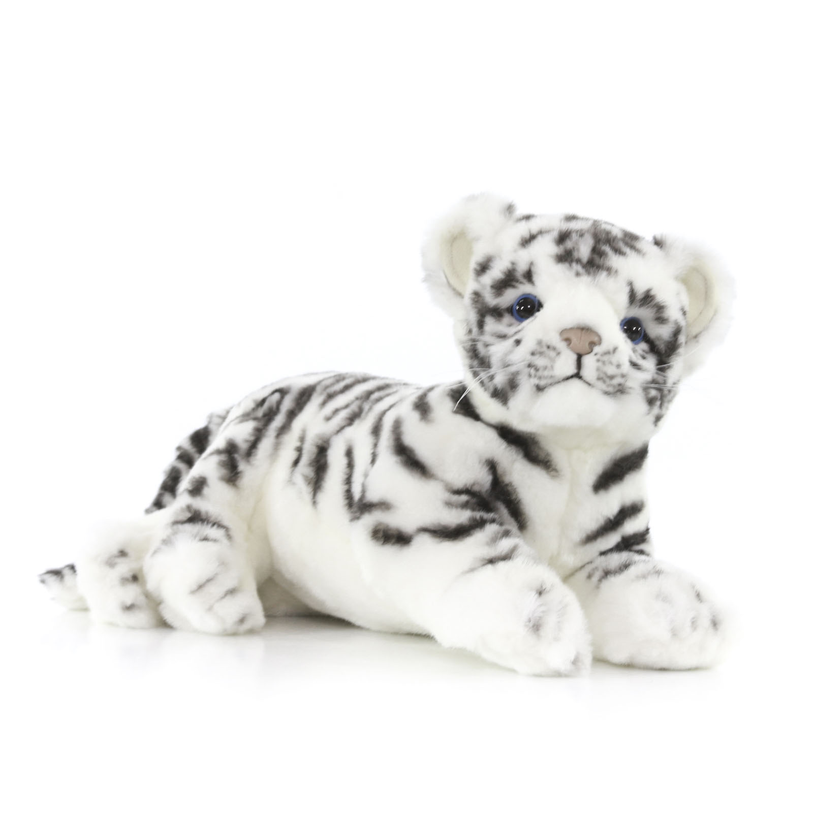 Реалистичная мягкая игрушка Hansa Creation Детеныш белого тигра, лежащий, 36 см мягкая игрушка hansa детеныш белого тигра 26 см
