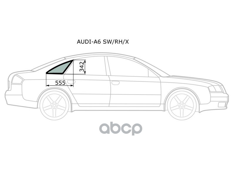 

Стекло Кузова (Собачник) Заднее Правое Audi A6/S6 4D 97-04 Xyg Арт. Audi-A6 Sw/Rh/X