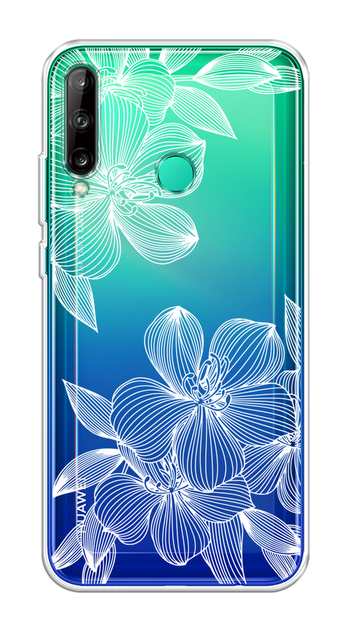

Чехол на Honor 9C/Huawei P40 Lite E/Y7p "Крокус", Белый;прозрачный, 612550-1
