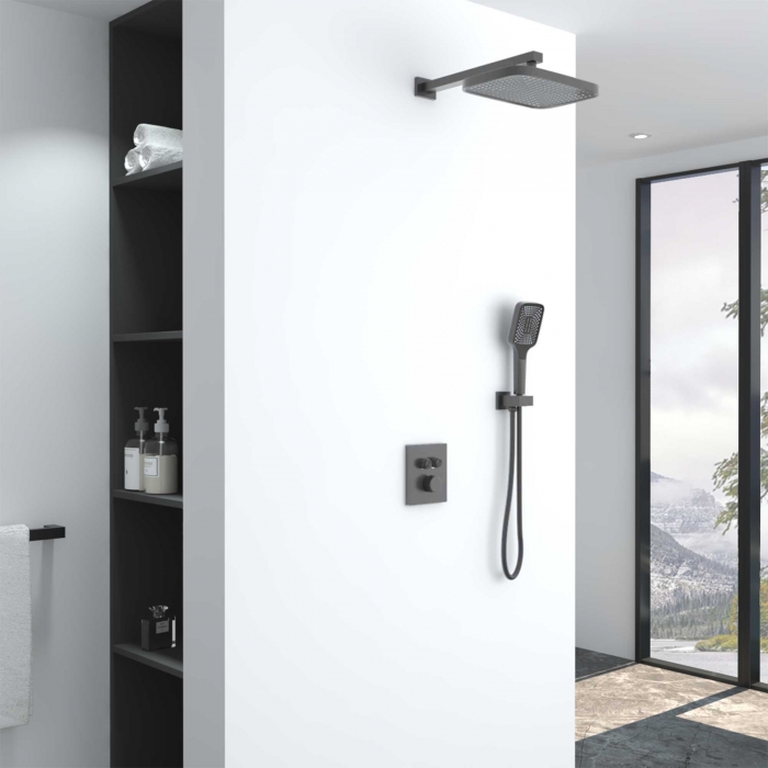 

Душевая стойка Vincea VSFW-321MT1GM Сталь вороненая, Серый