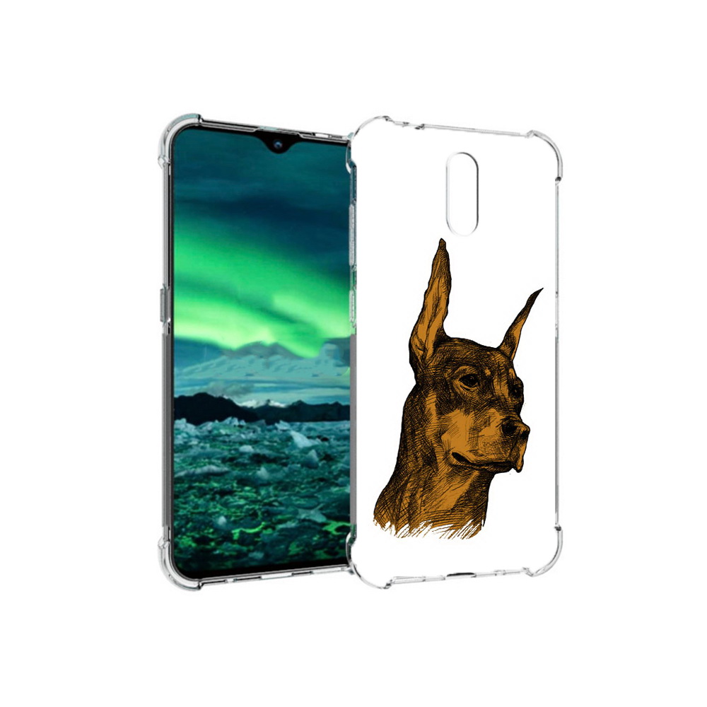 

Чехол MyPads Tocco для Nokia 2.3 скетч доберман (PT142254.97.605), Прозрачный, Tocco
