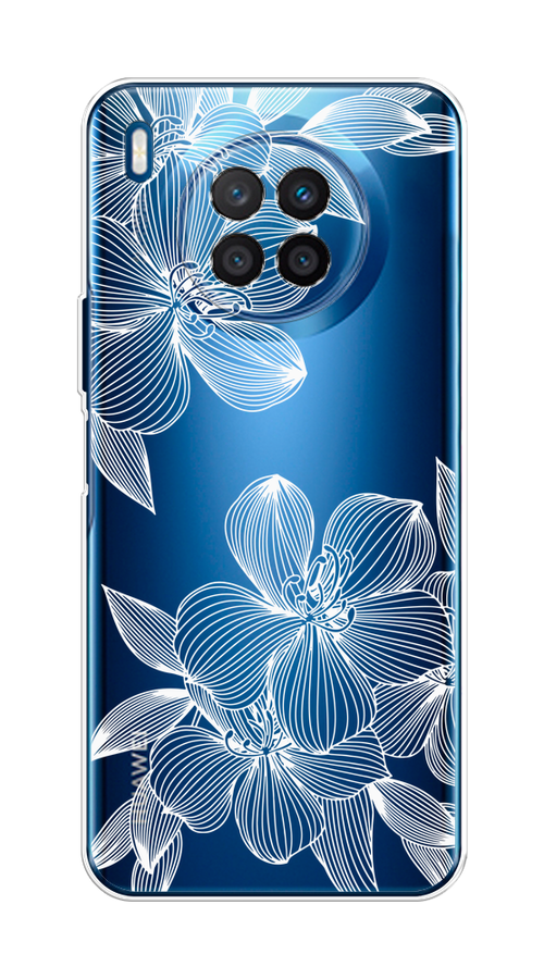 

Чехол на Huawei Nova 8i/Honor 50 lite "Крокус", Белый;прозрачный, 6106450-1