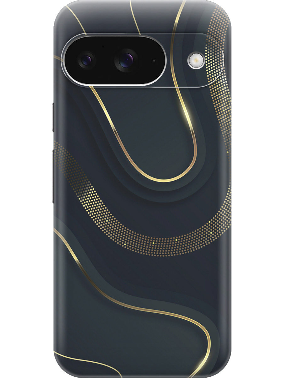 

Силиконовый чехол на Google Pixel 9 с принтом "Золотистые акценты", Прозрачный;золотистый;серый, 784809731
