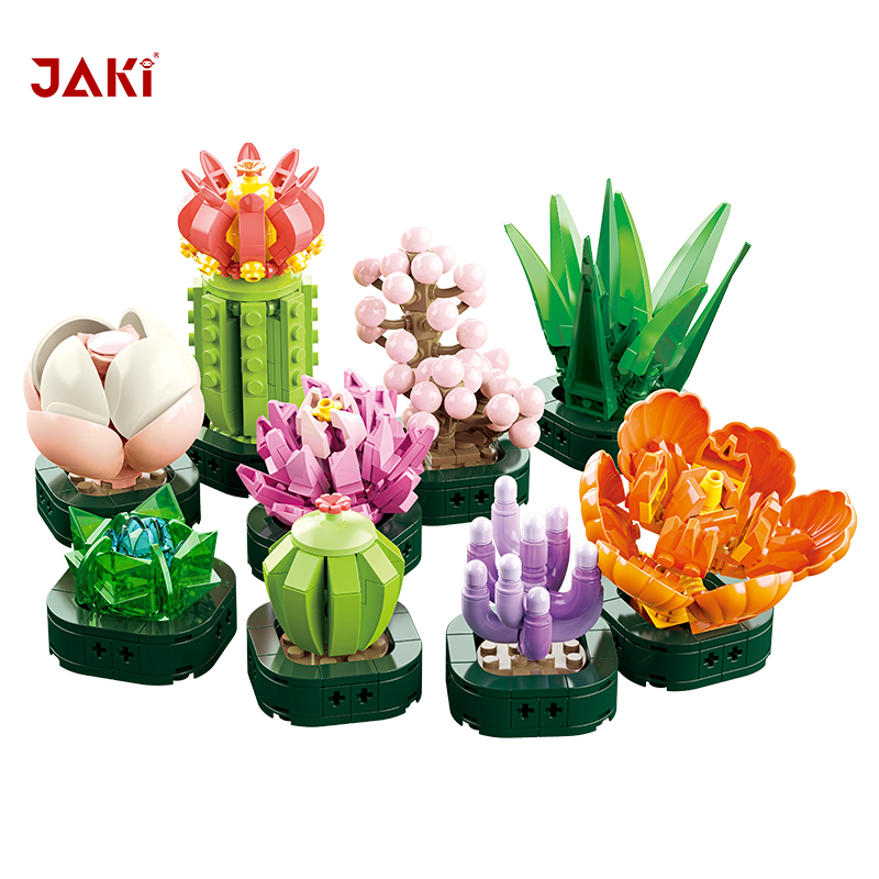 Конструктор интерьерный 3Д JAKI Plante Цветок в горшке 3в1 комплект 239 дет JK2726