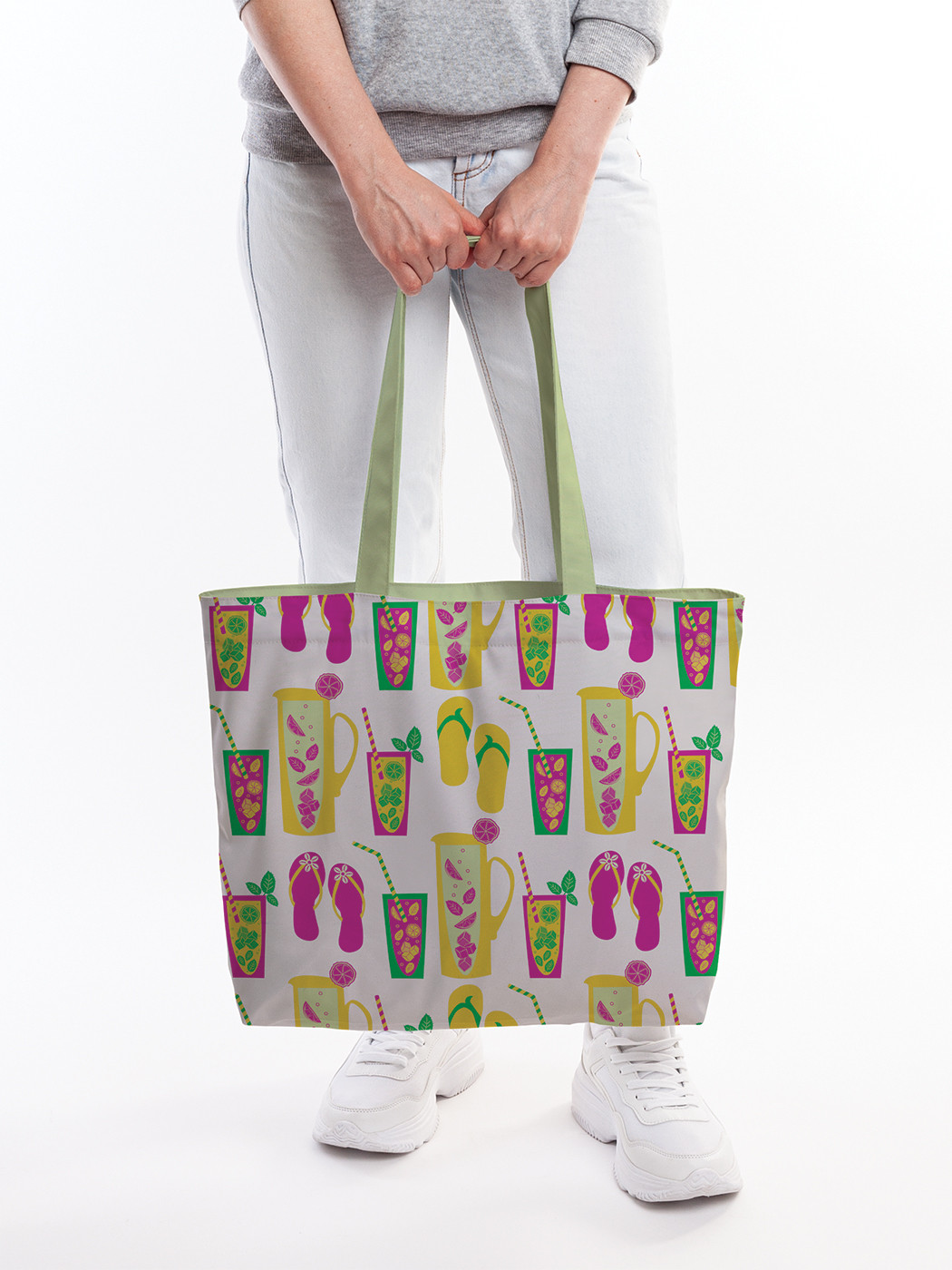 Текстильная женская сумка на молнии для пляжа и фитнеса bsz_414028 JoyArty