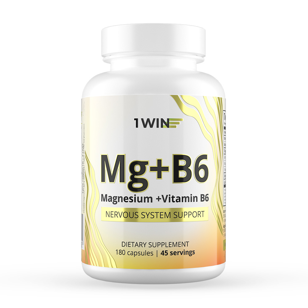 Купить Магний + витамин В6, Магний В6 Magnesium цитрат магния капсулы 180 шт., 1WIN