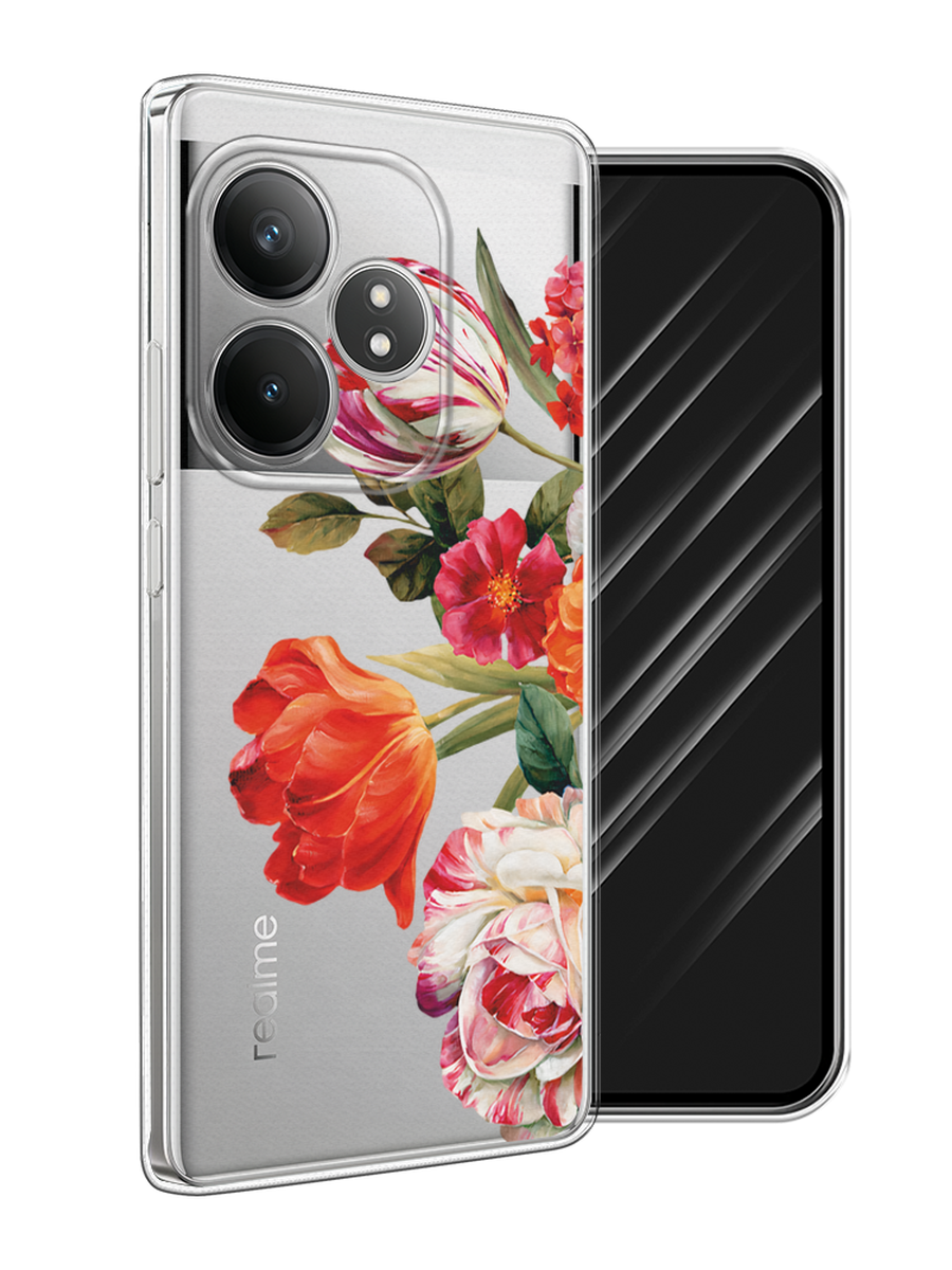 

Чехол Awog на Realme GT 6T "Весенний букет", Красный;розовый;зеленый, 2517550-1