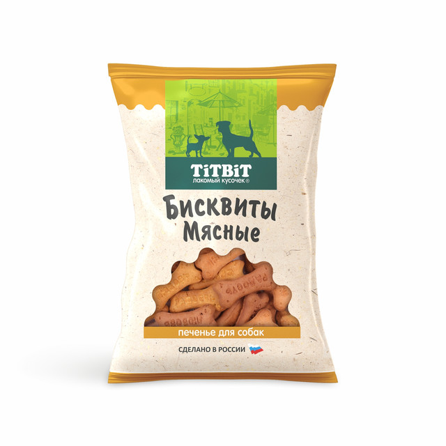 

Лакомство для собак TiTBiT Бисквиты мясные, 500 г