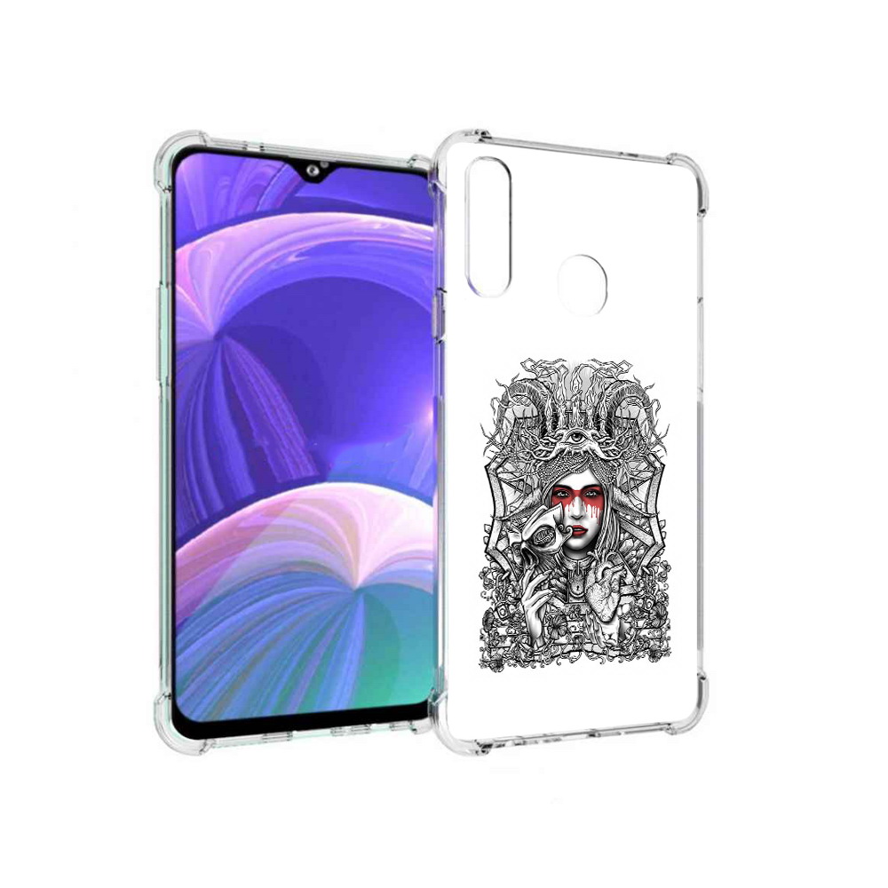 

Чехол MyPads Tocco для Samsung Galaxy A20s грусная девушка (PT139755.554.302), Прозрачный, Tocco