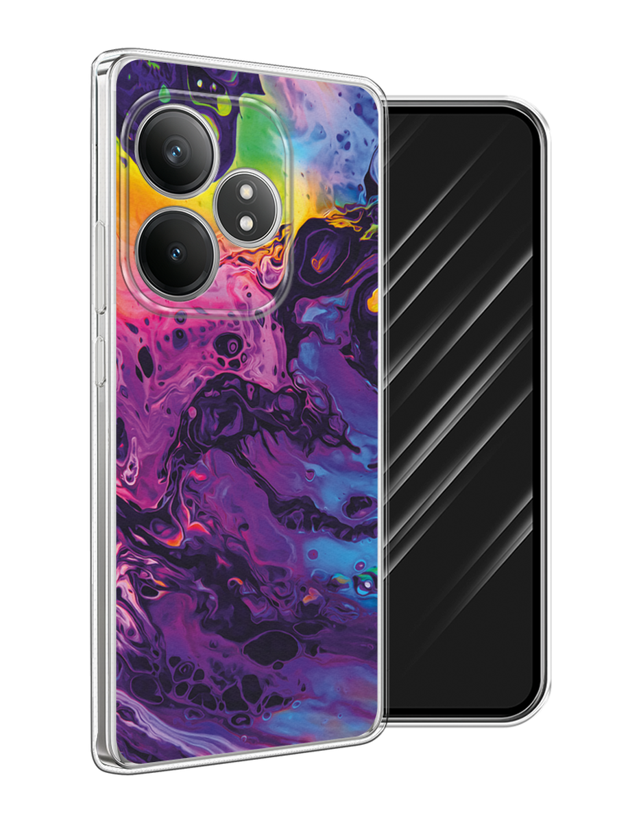 

Чехол Awog на Realme GT 6T "ACID fluid", Бордовый, 2517550-1