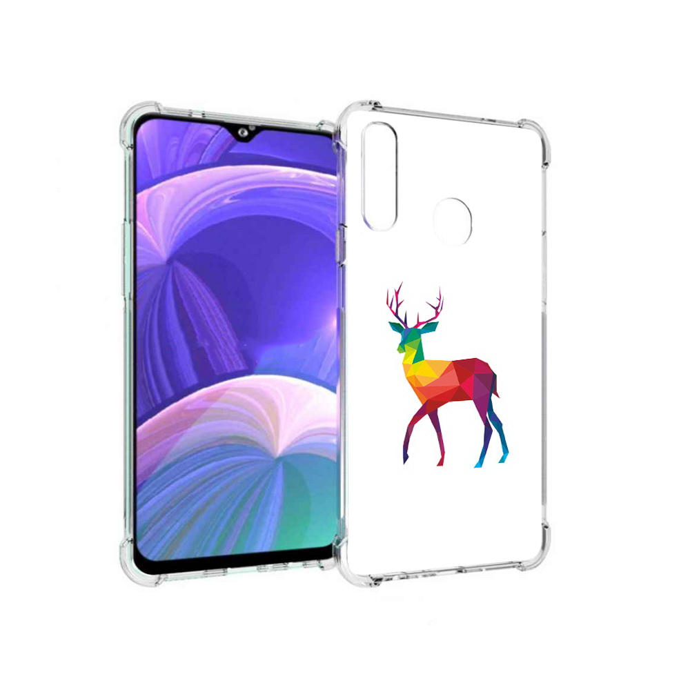

Чехол MyPads Tocco для Samsung Galaxy A20s геометрический олень (PT139755.554.286), Прозрачный, Tocco