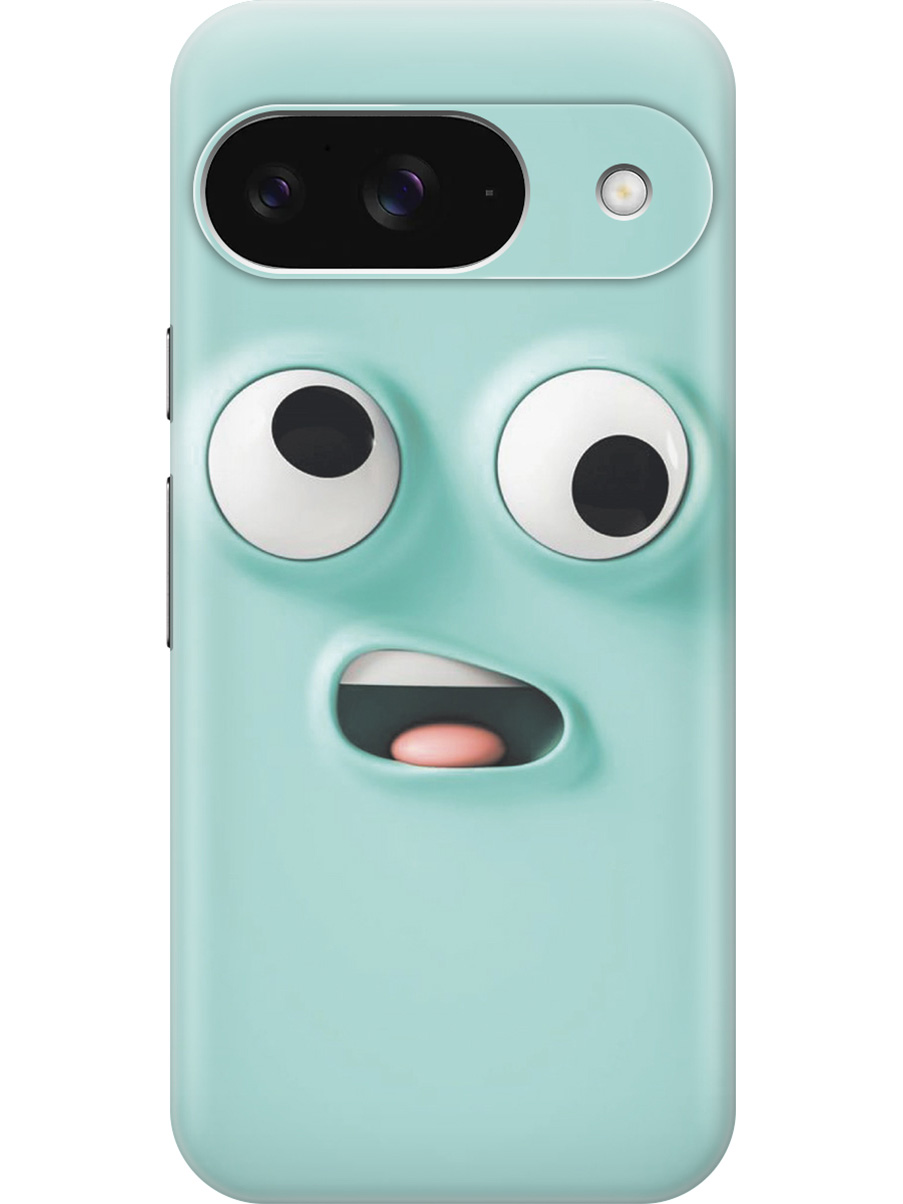 

Силиконовый чехол на Google Pixel 9 с принтом "Голубое лицо", Прозрачный;белый;голубой, 784809772