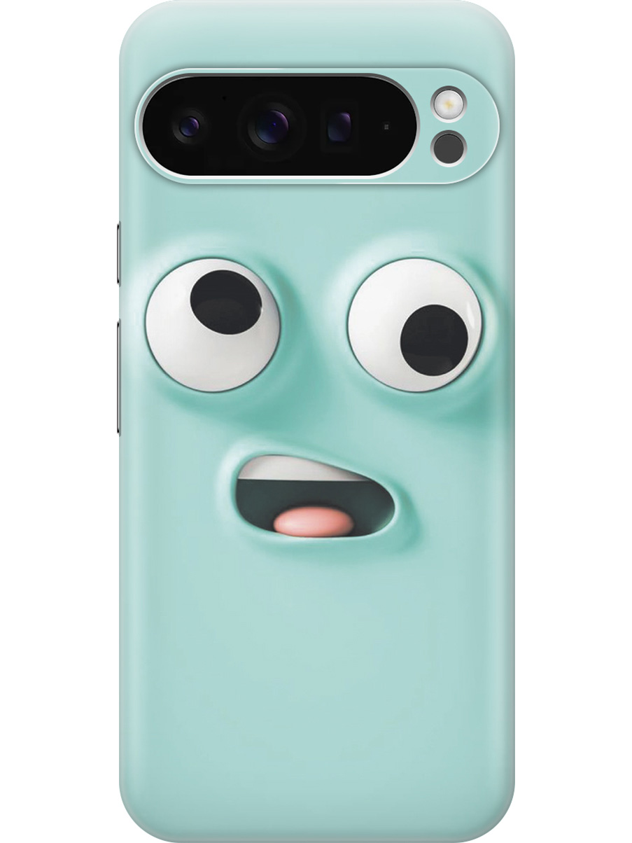 

Силиконовый чехол на Google Pixel 9 pro с принтом "Голубое лицо", Прозрачный;белый;голубой, 784810372
