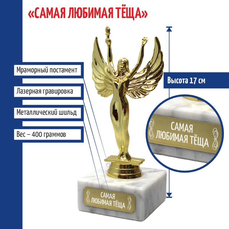 

Статуэтка Ника Самая любимая тёща 17 см, Золотистый, d108204-172-sam-lyub-teshcha