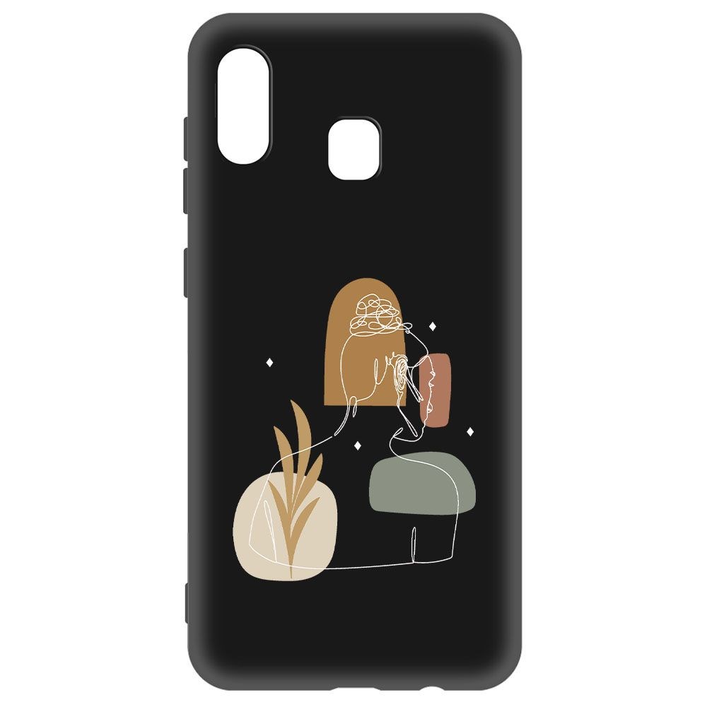 

Чехол-накладка Krutoff Soft Case Таинственность для Samsung Galaxy A30 (A305) черный