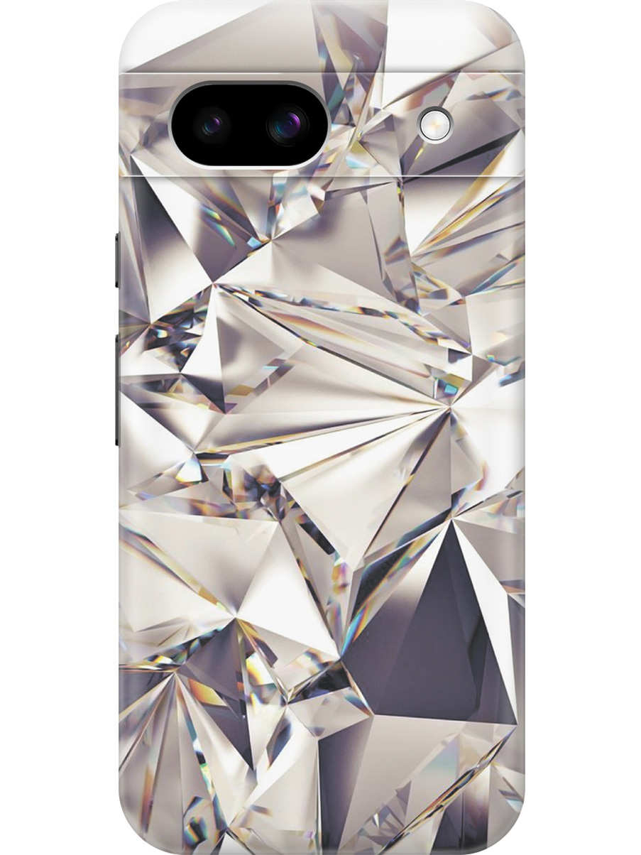 

Силиконовый чехол на Google Pixel 8a с принтом "Алмазные грани", Прозрачный;серый;черный, 784809131