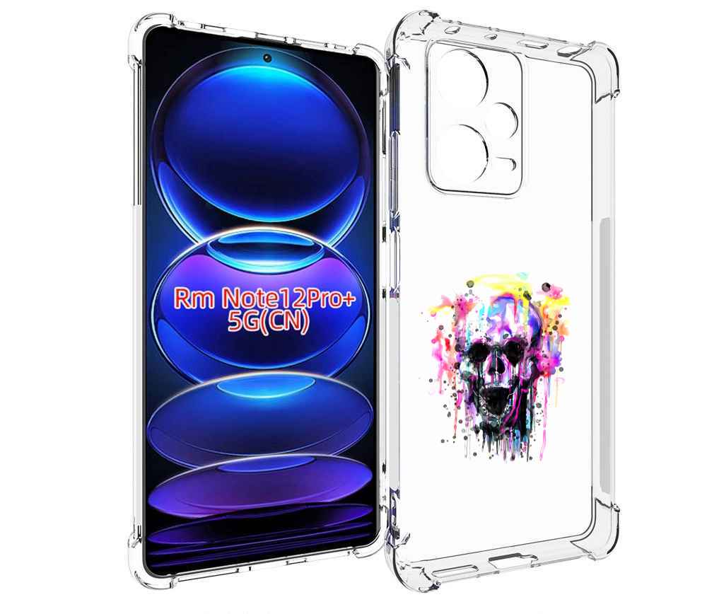 Чехол MyPads граффити череп для Xiaomi Redmi Note 12 Pro + Plus