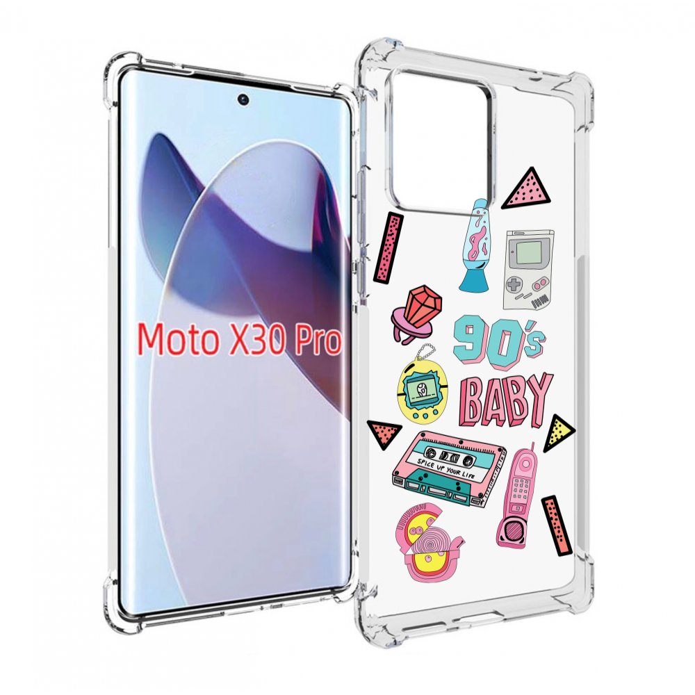 

Чехол MyPads гаджеты-90х для Motorola Moto X30 Pro, Прозрачный, Tocco