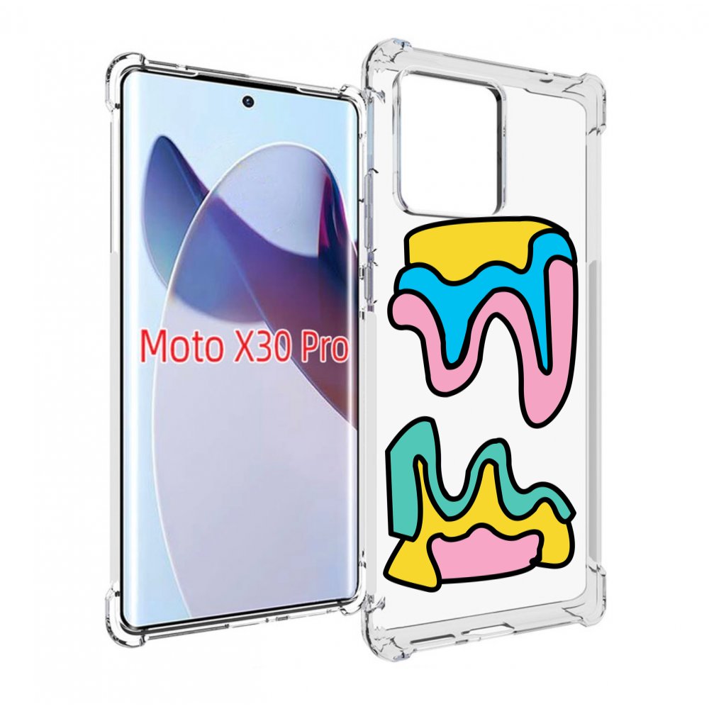 

Чехол MyPads вытекающая-абстракция для Motorola Moto X30 Pro, Прозрачный, Tocco