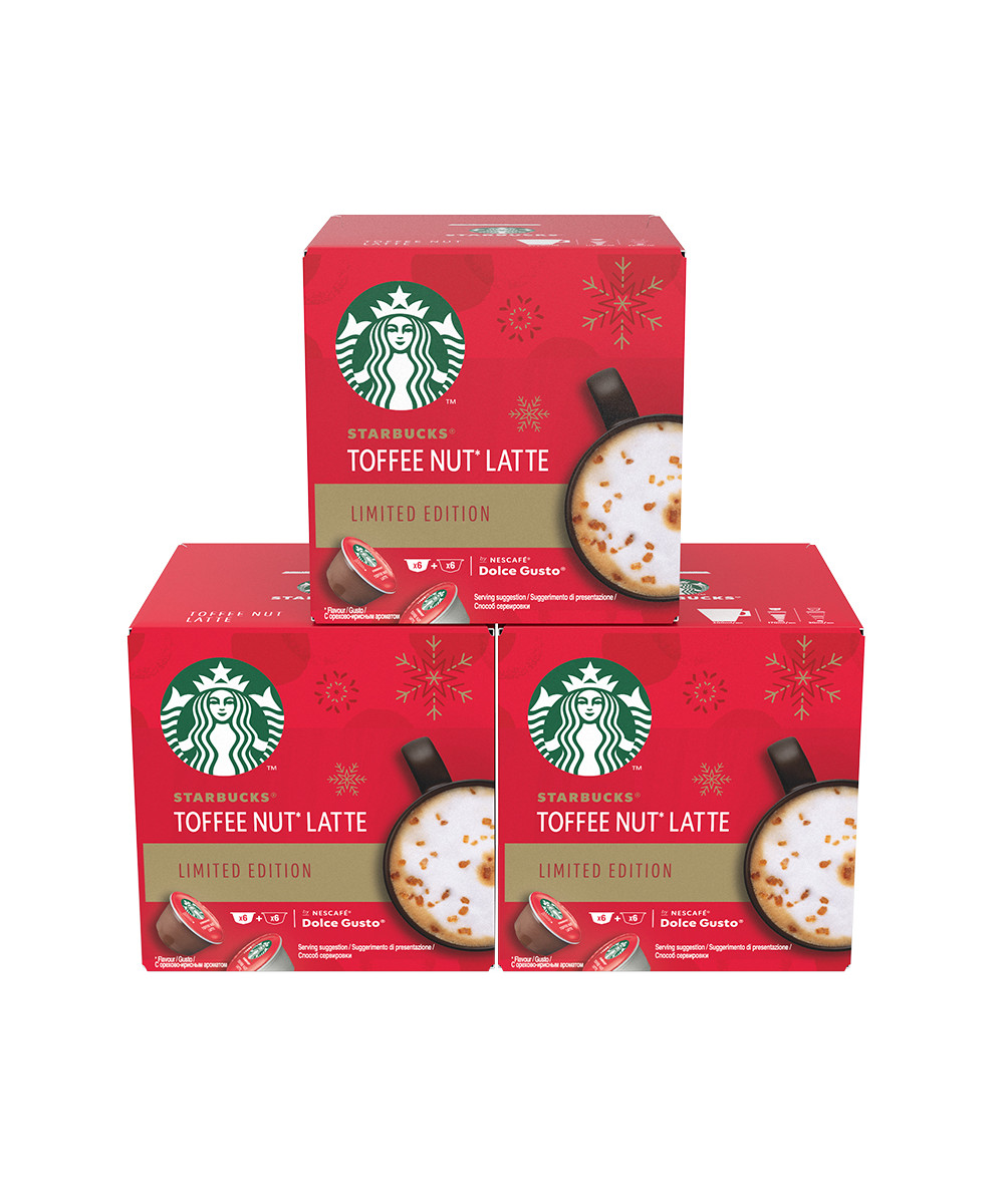 

Кофе в капсулах STARBUCKS Toffee Nut Latte Limited Edition 3 шт по 12 капсул