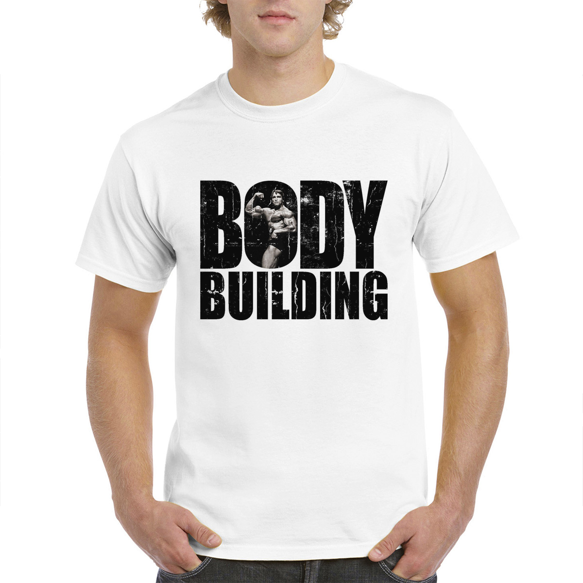 

Футболка унисекс coolpodarok Bodybuilding (бодибилдинг) белая 58 RU, Белый, M0113407