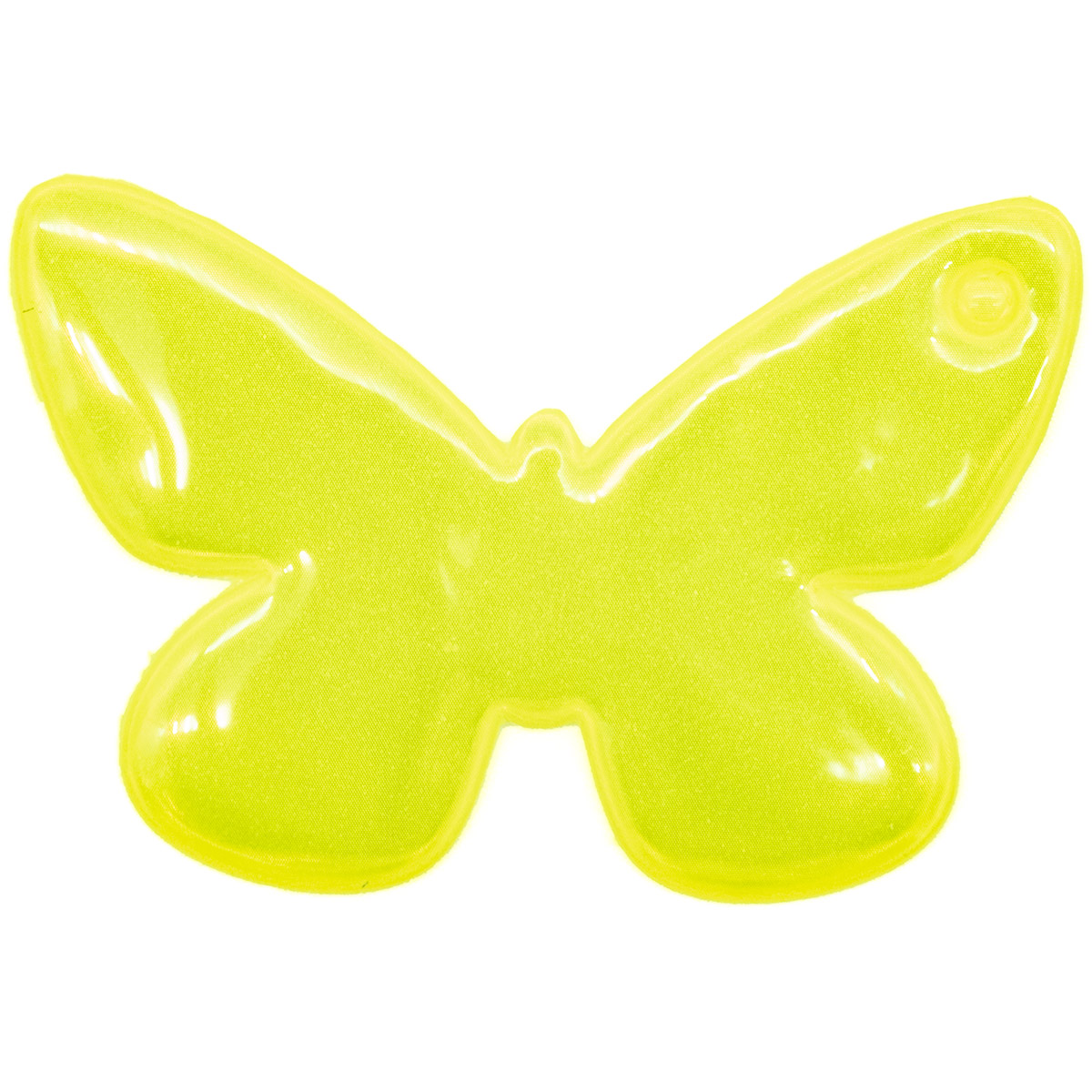 Световозвращатель подвеска Бабочки, ПВХ, 7 см (желто-лимонный)