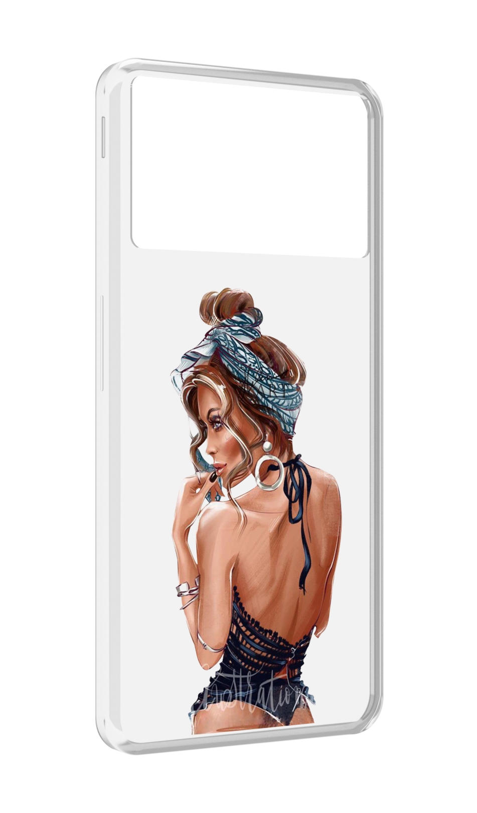 

Чехол MyPads Красивая-дама женский для ZTE Nubia Z40S Pro, Прозрачный, Tocco