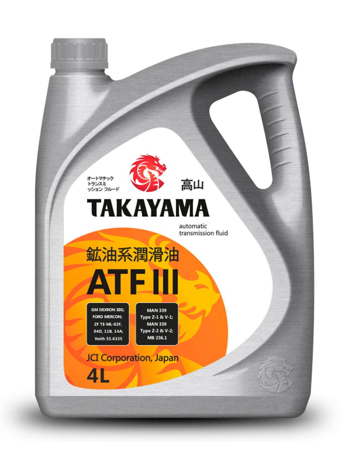 Масло трансмиссионное TAKAYAMA ATF lll  4л пластик