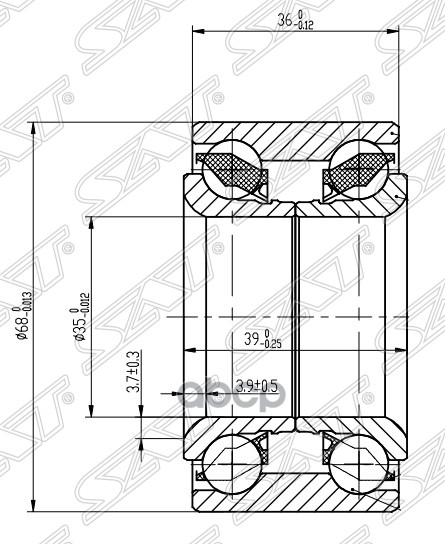 

Подшипник Перед Ступицы Nissan March/Micra/Cube 90-02 Sat арт. ST-40210-41B00