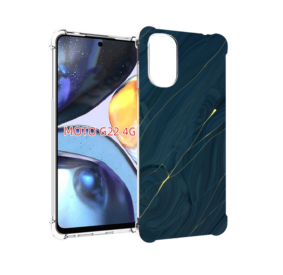 

Чехол MyPads дерево с золотыми трещинами для Motorola Moto G22 4G, Прозрачный, Tocco