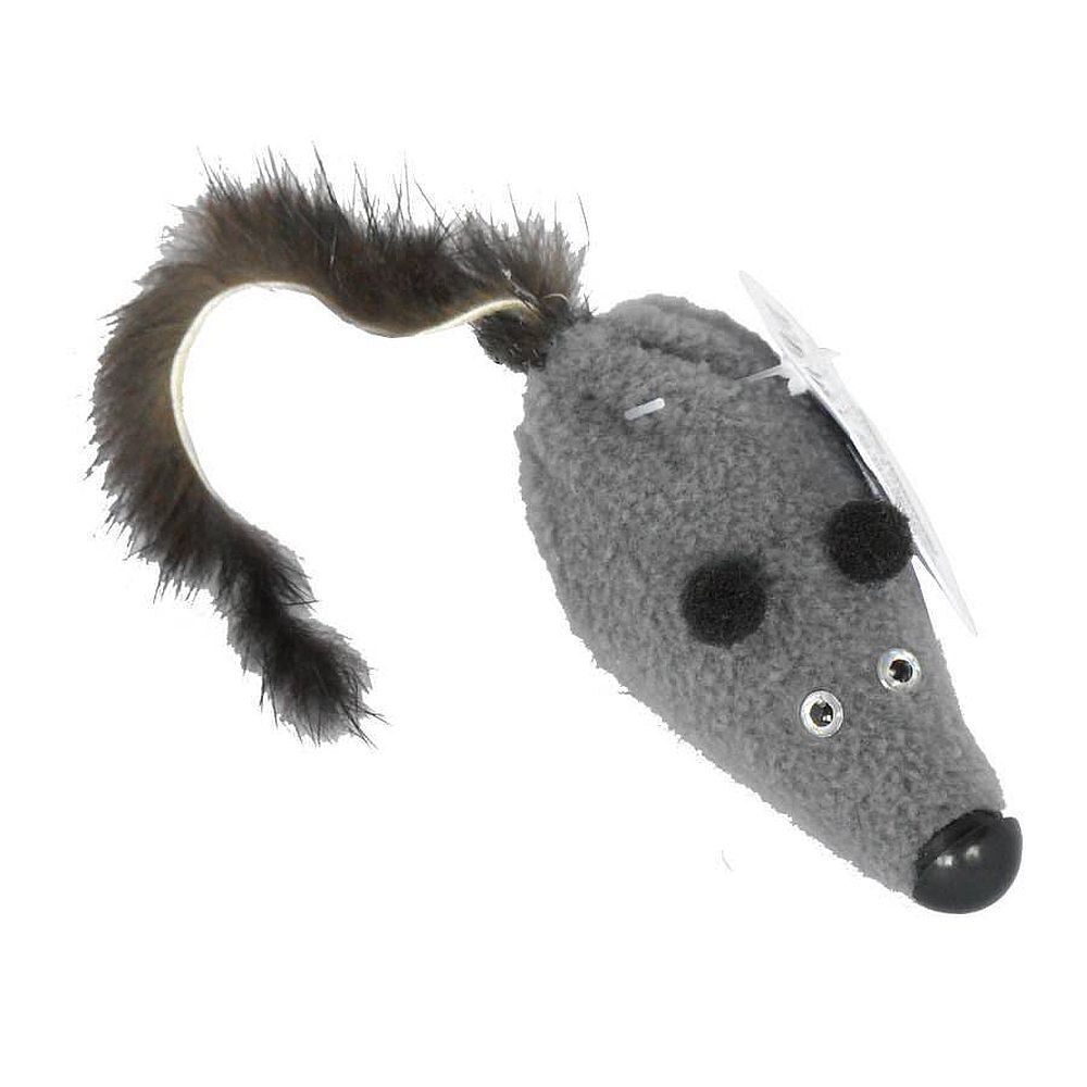 

Игрушка для кошек GoSi Мышь M с норковым хвостом, 6см, 5 шт