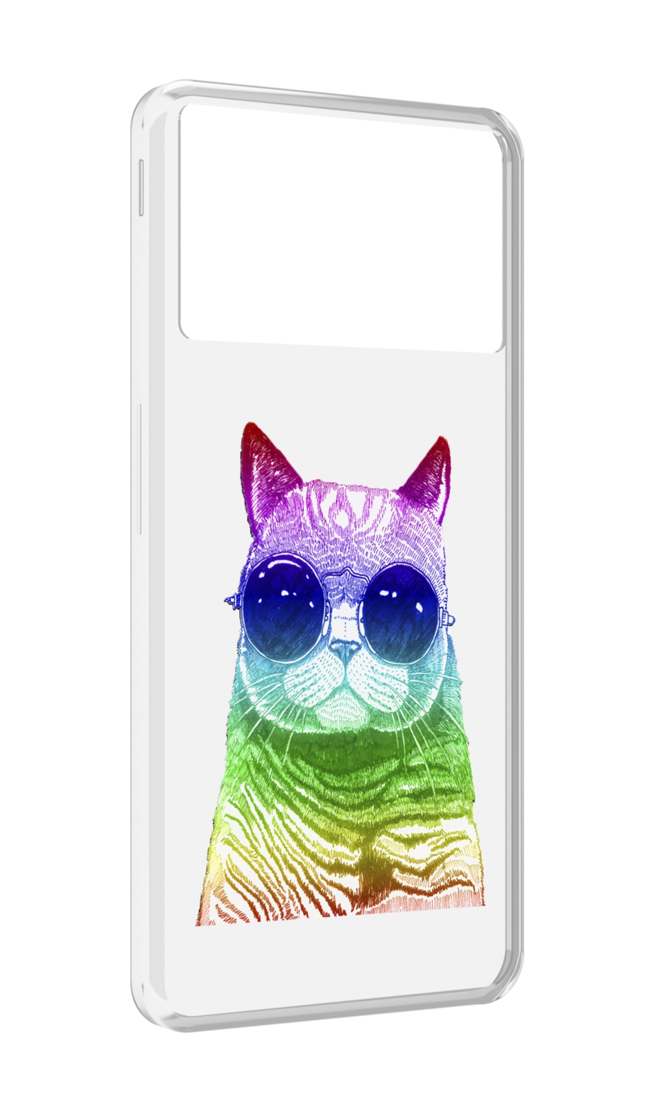

Чехол MyPads Кот в очках для ZTE Nubia Z40S Pro, Прозрачный, Tocco