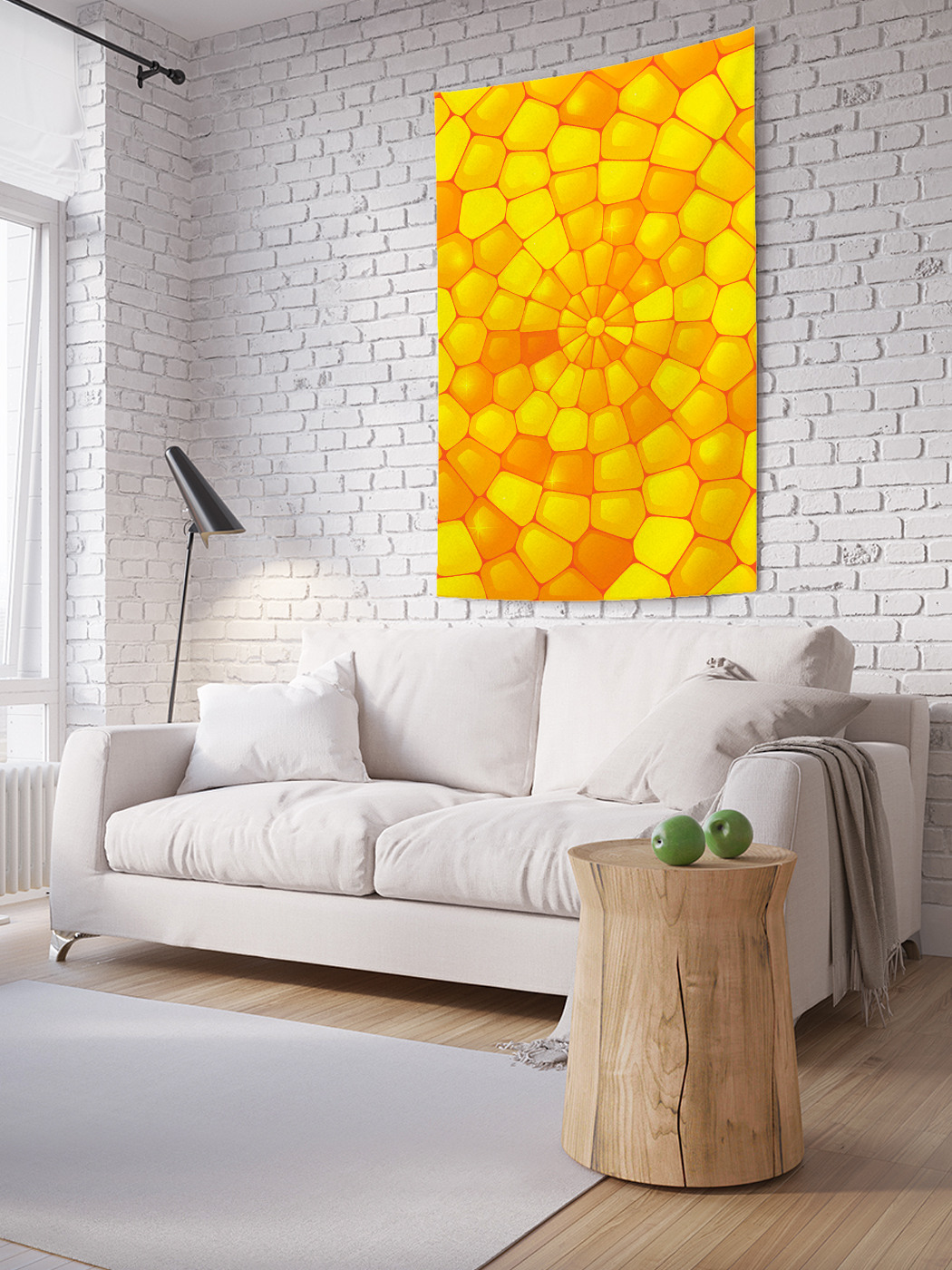 фото Вертикальное фотопанно на стену joyarty кукурузная мозаика 100x150 см