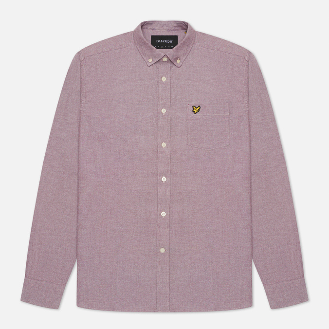 фото Рубашка мужская lyle & scott lw1302vtr бордовая m lyle&scott