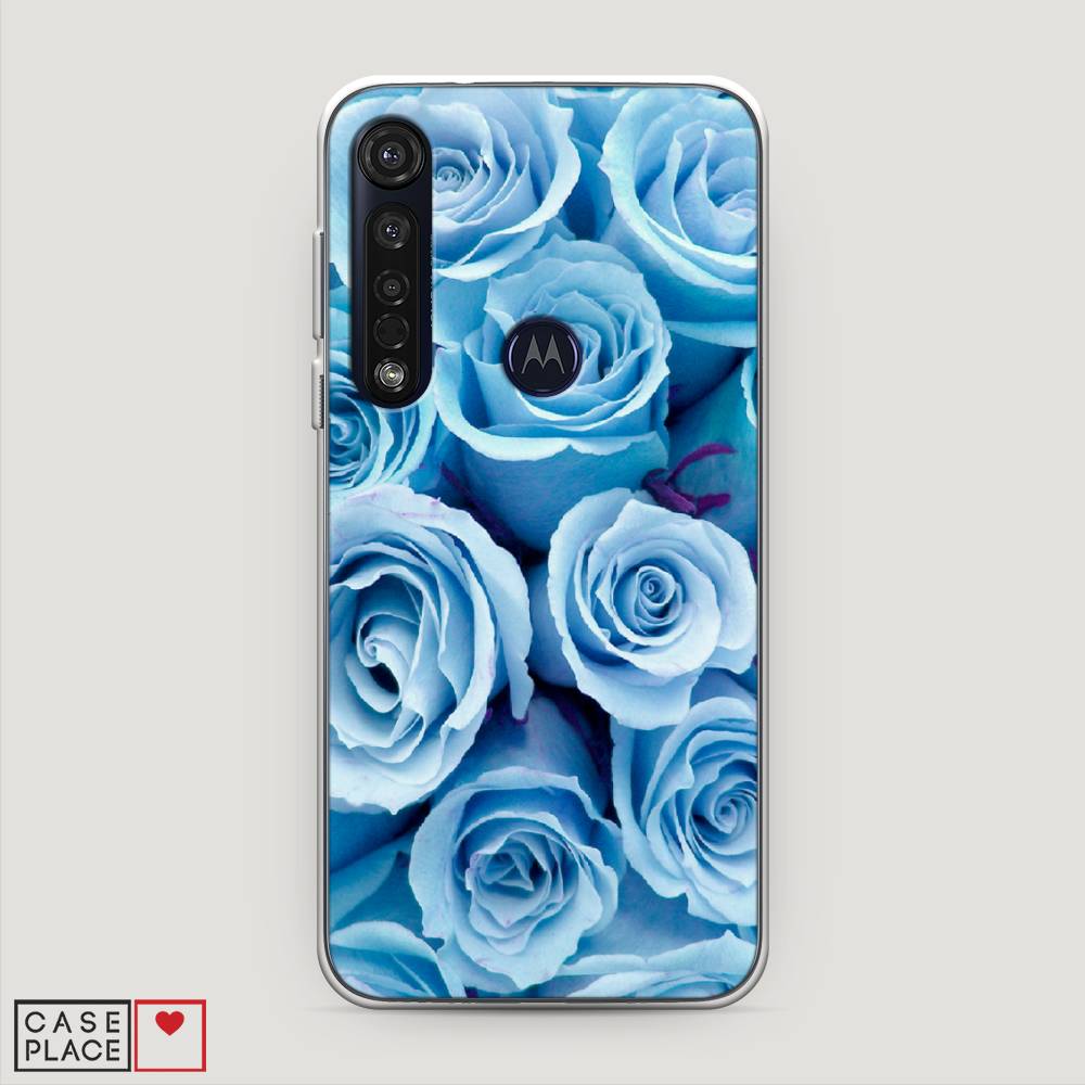 

Чехол Awog на Motorola Moto G8 Plus "Лазурные розы", Разноцветный, 241450-8