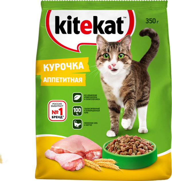 

Сухой корм для кошек KiteKat Курочка аппетитная, 350 г