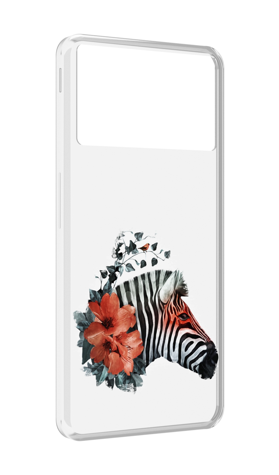 

Чехол MyPads Зебра с цветами для ZTE Nubia Z40S Pro, Прозрачный, Tocco