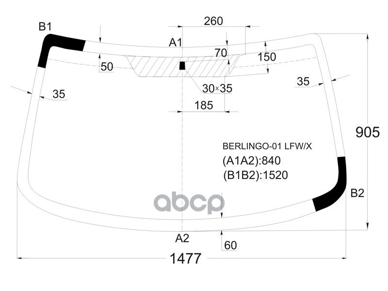 Стекло Лобовое Citroen Berlingo/Peugeot Partner 96-11 Xyg Арт. Berlingo-01 Lfw/X