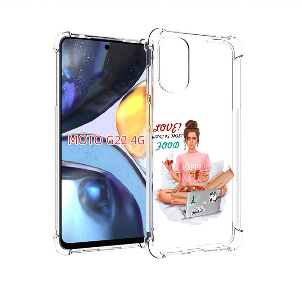 

Чехол MyPads девушка-с-ноутбуком женский для Motorola Moto G22 4G, Прозрачный, Tocco
