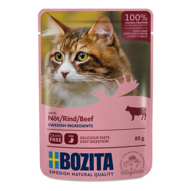 фото Влажный корм для кошек bozita, говядина, 85г