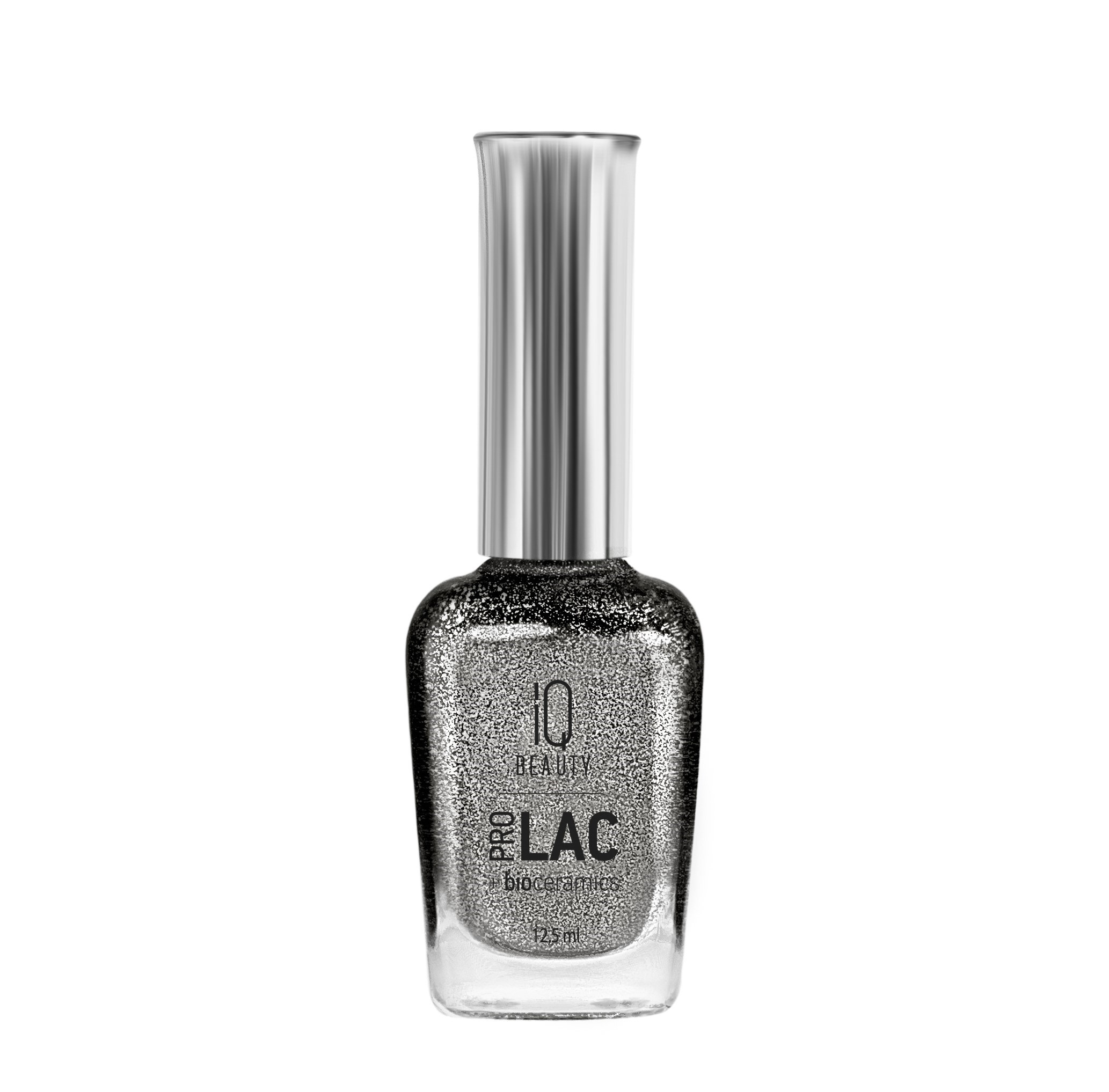 

Лак для ногтей IQ Beauty PROLAC+bioceramics 121 Dazzling Graphite, 12.5 мл, Серебристый