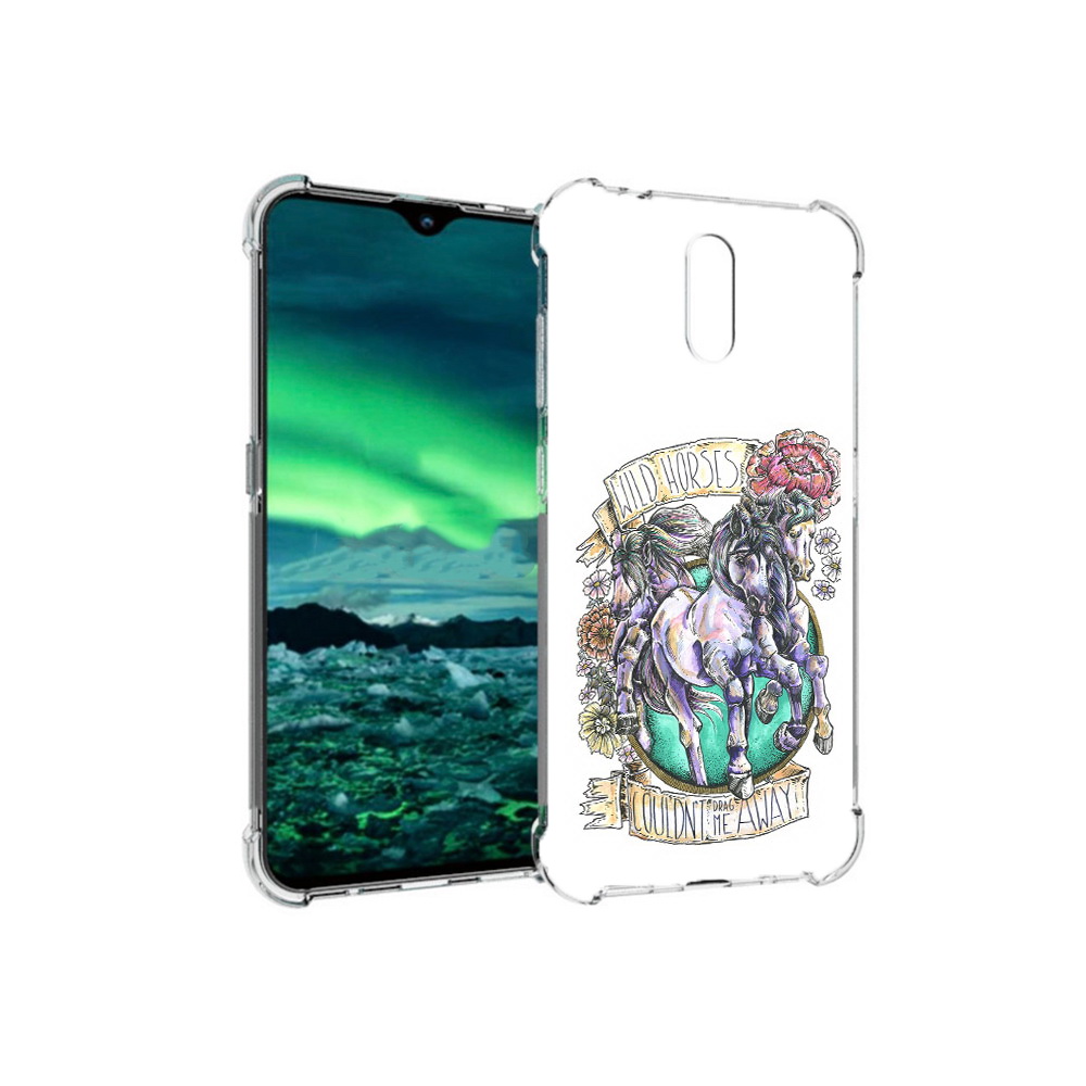 

Чехол MyPads Tocco для Nokia 2.3 рисунок коней в цветах (PT142254.97.582), Прозрачный, Tocco