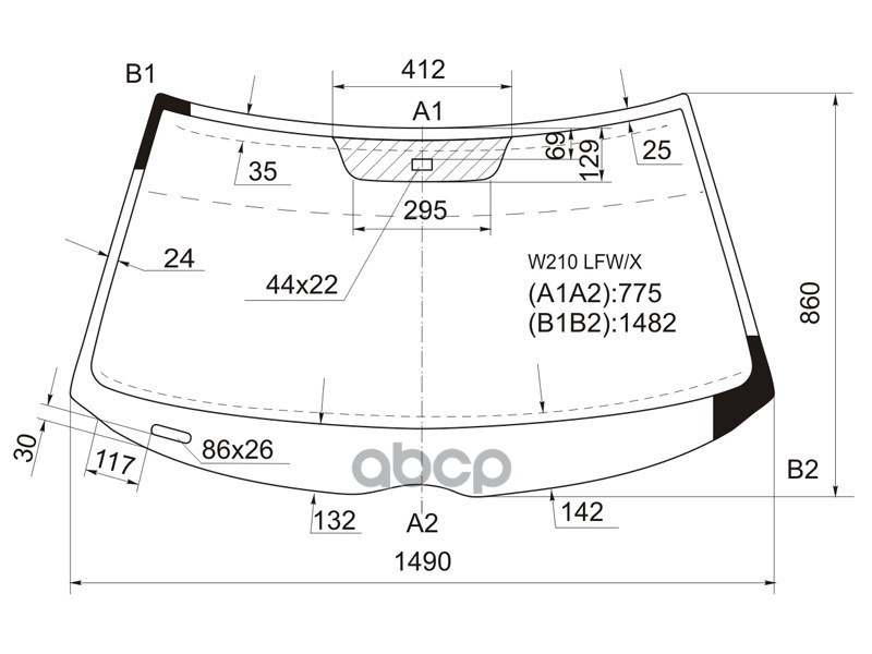 Стекло Лобовое + Дд Mercedes-Benz E-Class W210 4/5D 95-02 Xyg Арт. W210 Lfw/X