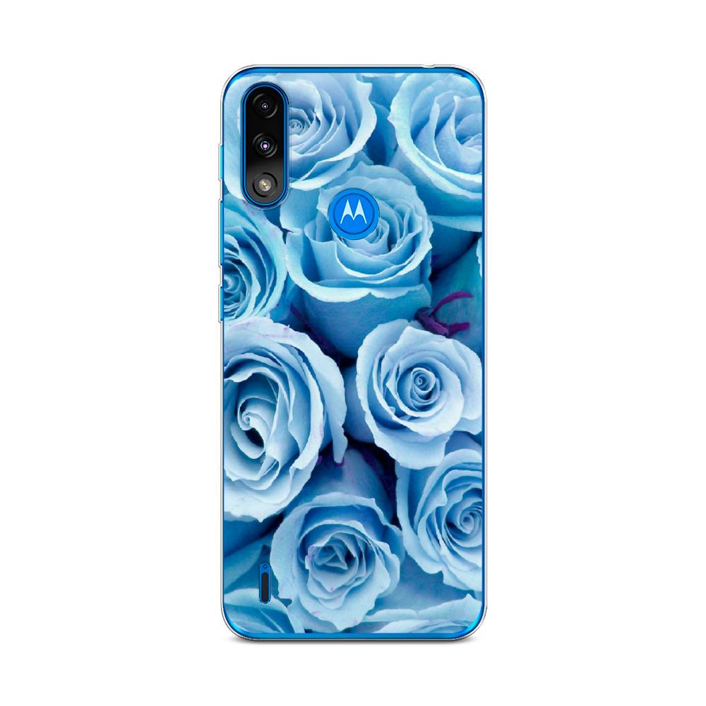 

Чехол Awog на Lenovo K13/Motorola Moto E7 Power "Лазурные розы", Разноцветный, 242450-8