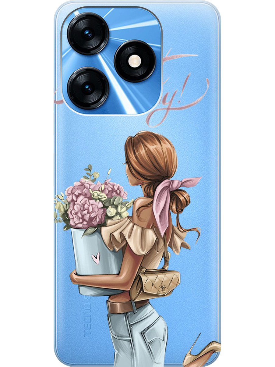 

Силиконовый чехол на Tecno Spark 10/10C с принтом "Какой прекрасный день" прозрачный, Прозрачный;голубой;розовый, 769297875