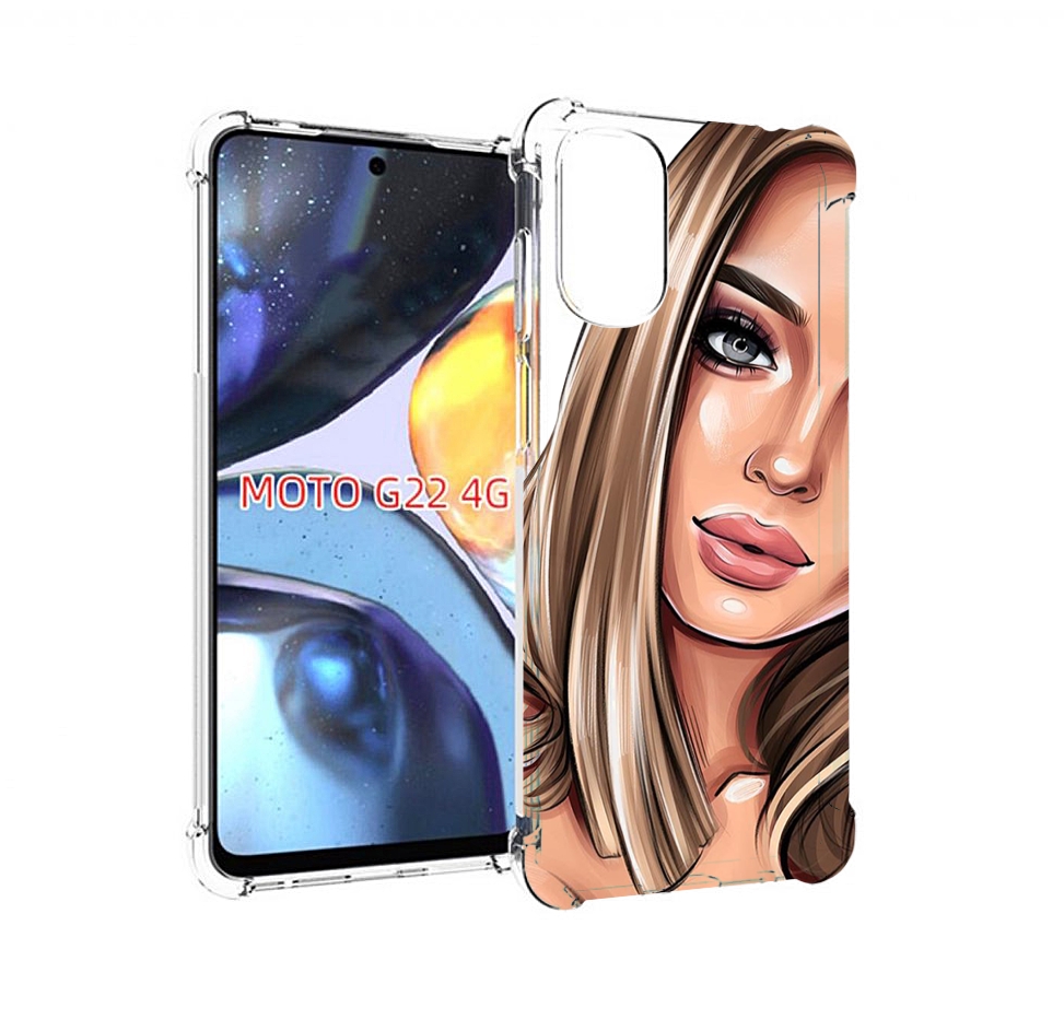 Чехол MyPads девушка-с-каре женский для Motorola Moto G22 4G