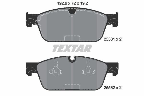 

Тормозные колодки Textar дисковые 2553101