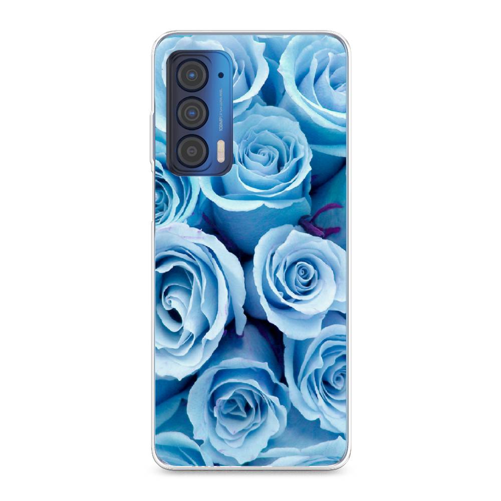 

Чехол Awog на Motorola Edge (2021) "Лазурные розы", Разноцветный, 242950-8