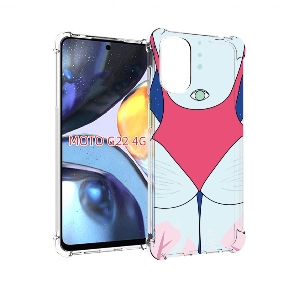 

Чехол MyPads девушка-с-глазом-на-спине для Motorola Moto G22 4G, Прозрачный, Tocco