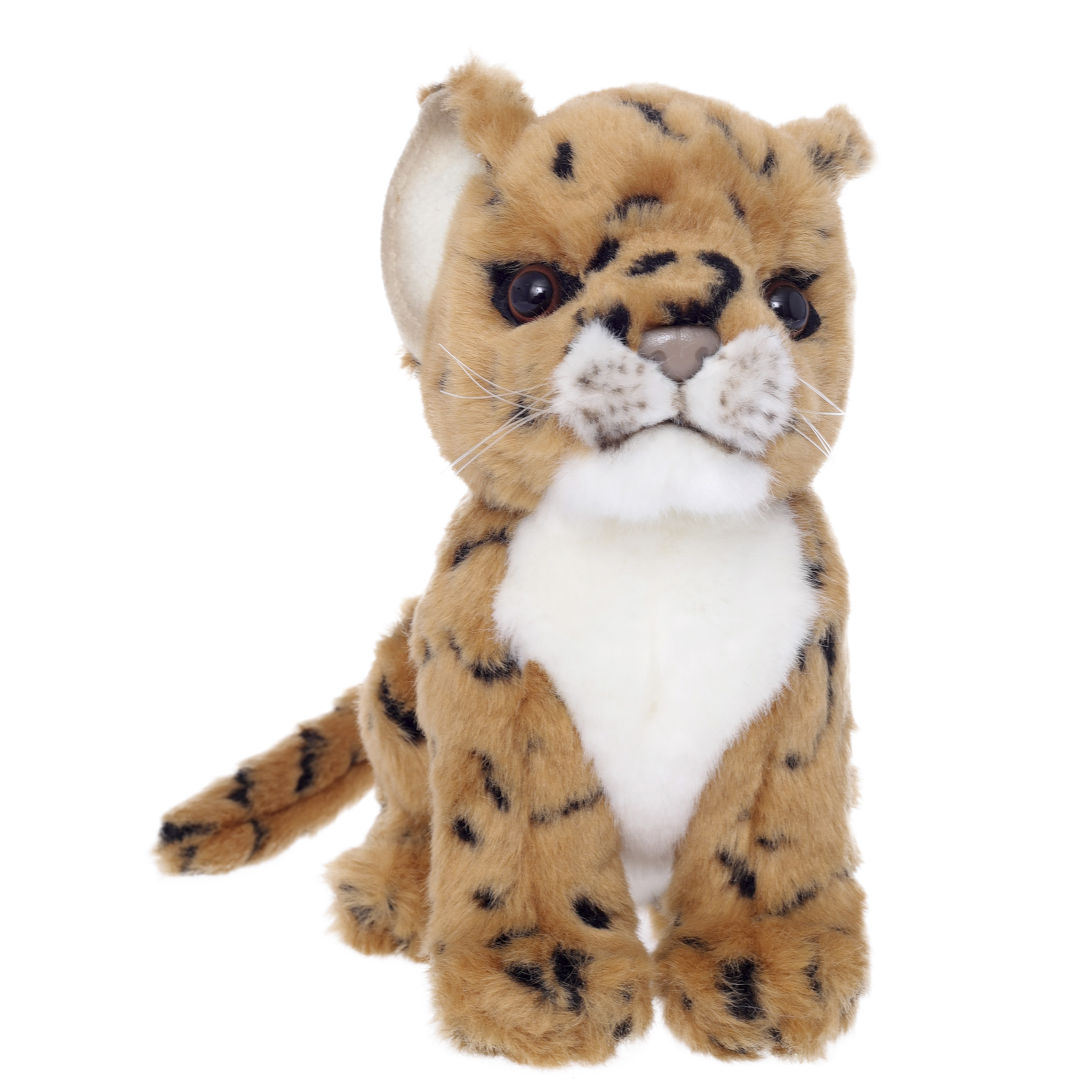 Реалистичная мягкая игрушка Hansa Creation Котёнок амурского леопарда, 16 см реалистичная мягкая игрушка hansa creation попугай розелла 36 см